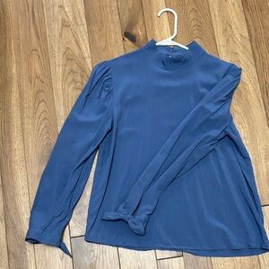 LOFT Blue Long Sleeve Blouse